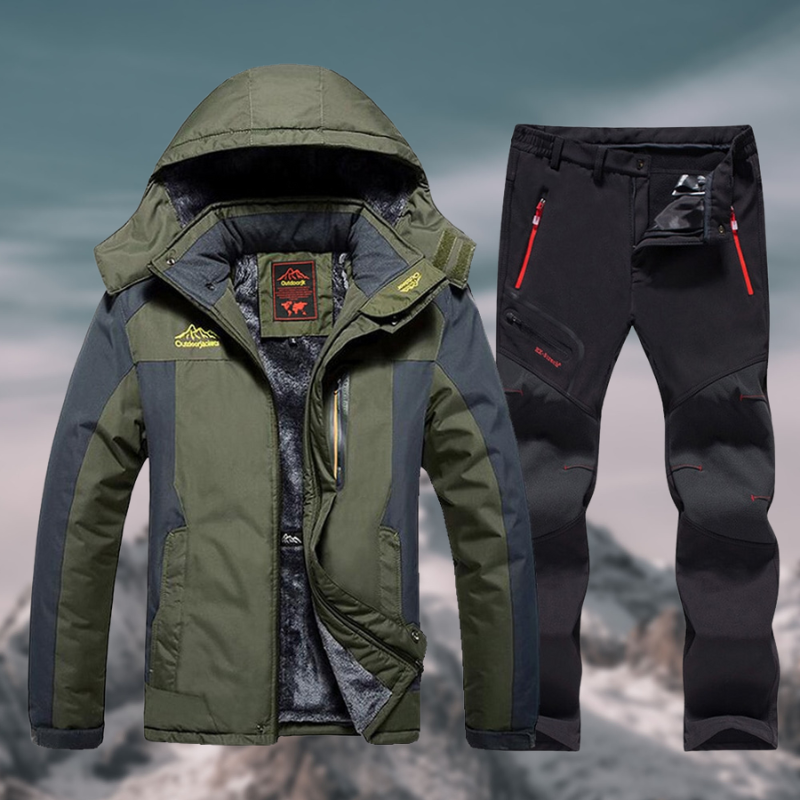 Ensemble Hiver Deux Pièces avec Veste et Pantalon pour Homme | Idéal pour Activités Extérieures