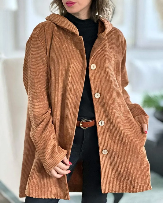 Veste Oversize à Capuche avec Boutons pour Femme | Idéale pour le Quotidien