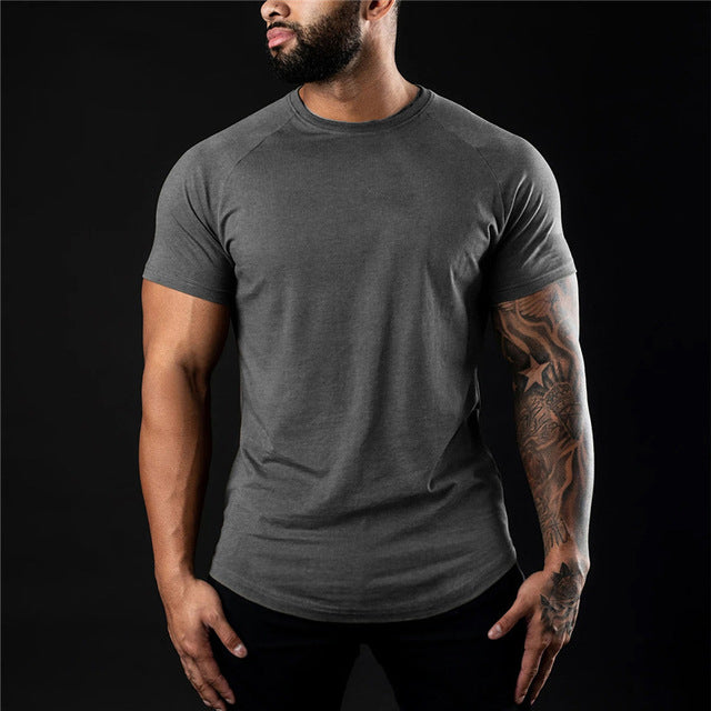 T-shirt à Col Rond Uni à Manches Courtes pour Homme | Idéal pour les Journées Chaudes