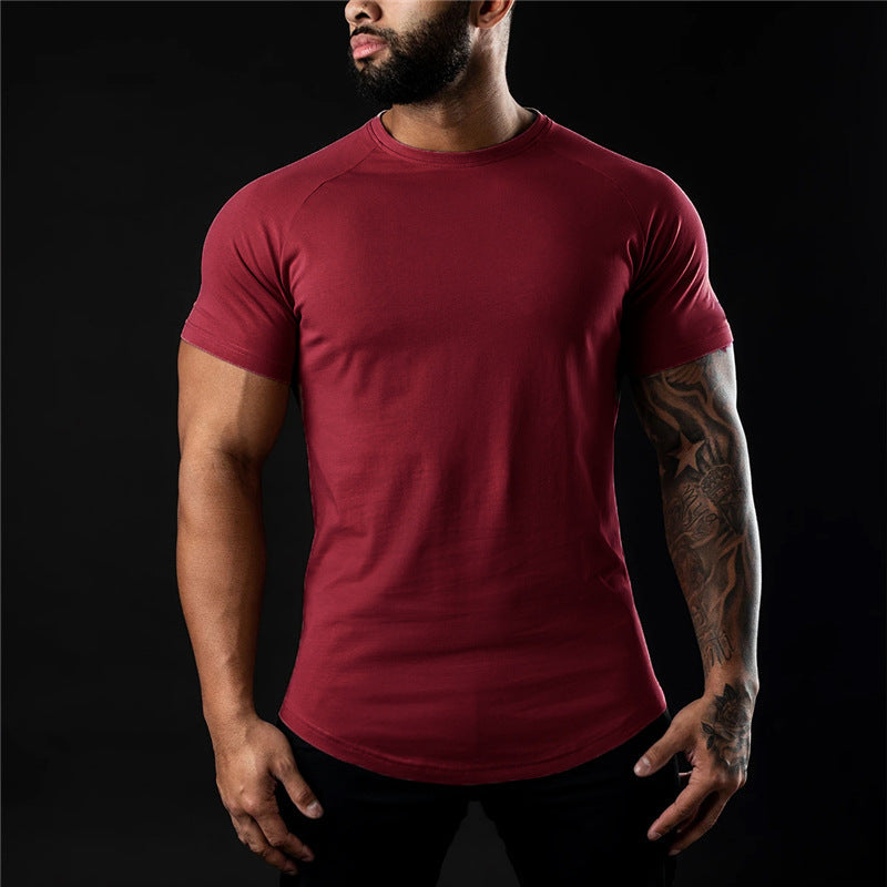 T-shirt à Col Rond Uni à Manches Courtes pour Homme | Idéal pour les Journées Chaudes