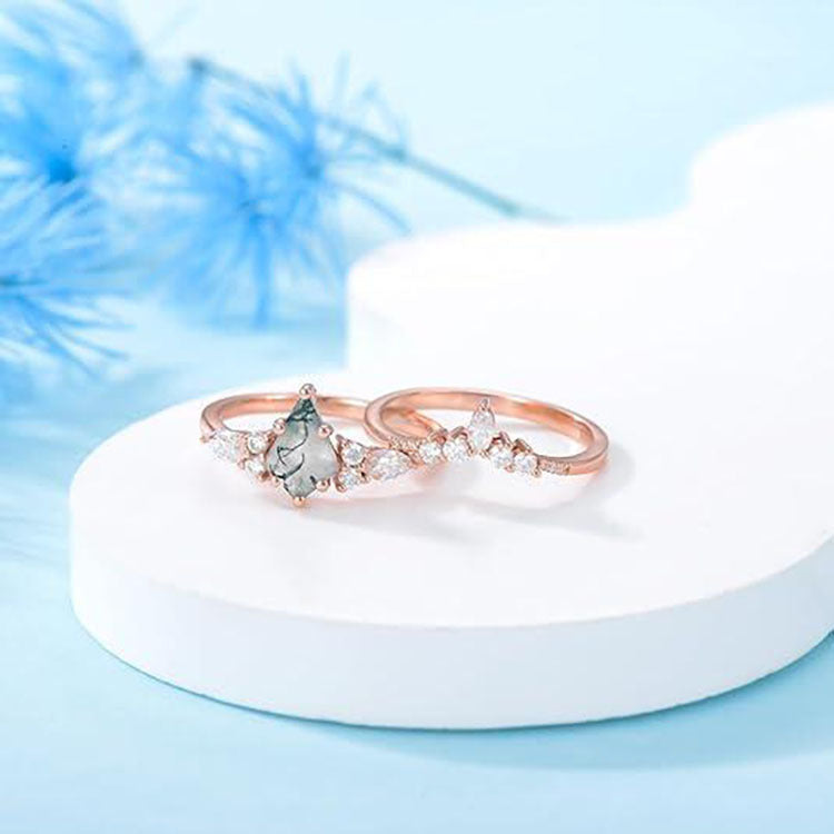 Bague Classique avec Pierre Naturelle pour Adulte | Idéale pour les Occasions Spéciales