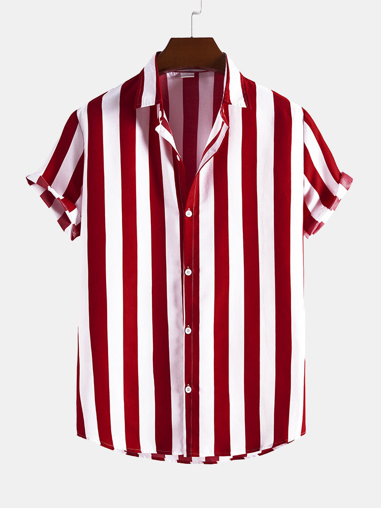 Chemise À Rayures Larges Avec Coupe Décontractée Pour Homme | Idéale Pour Le Bureau Ou Les Sorties