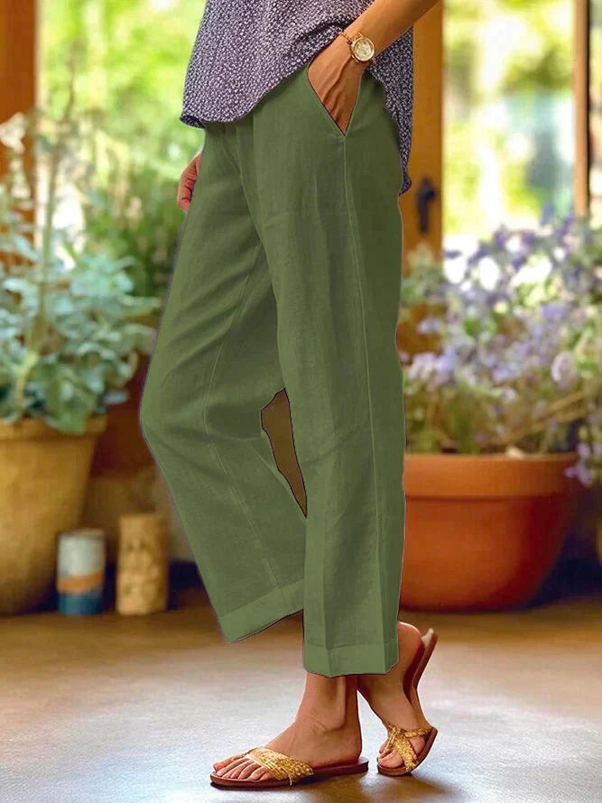 Pantalon d’Été à Coupe Décontractée pour Femme | Idéal pour Temps Chaud