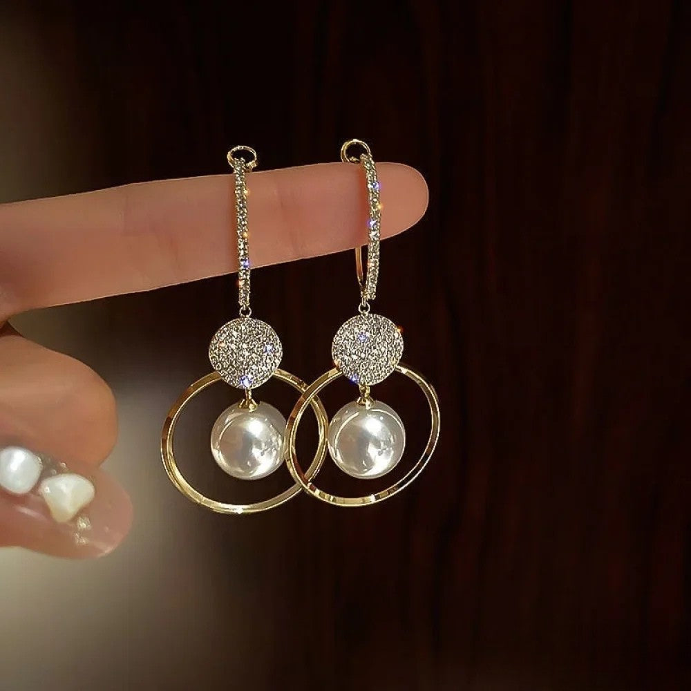 Boucles D’Oreilles Avec Perles De Culture Et Zirconia Pour Femmes | Idéales Pour Les Occasions Spéciales