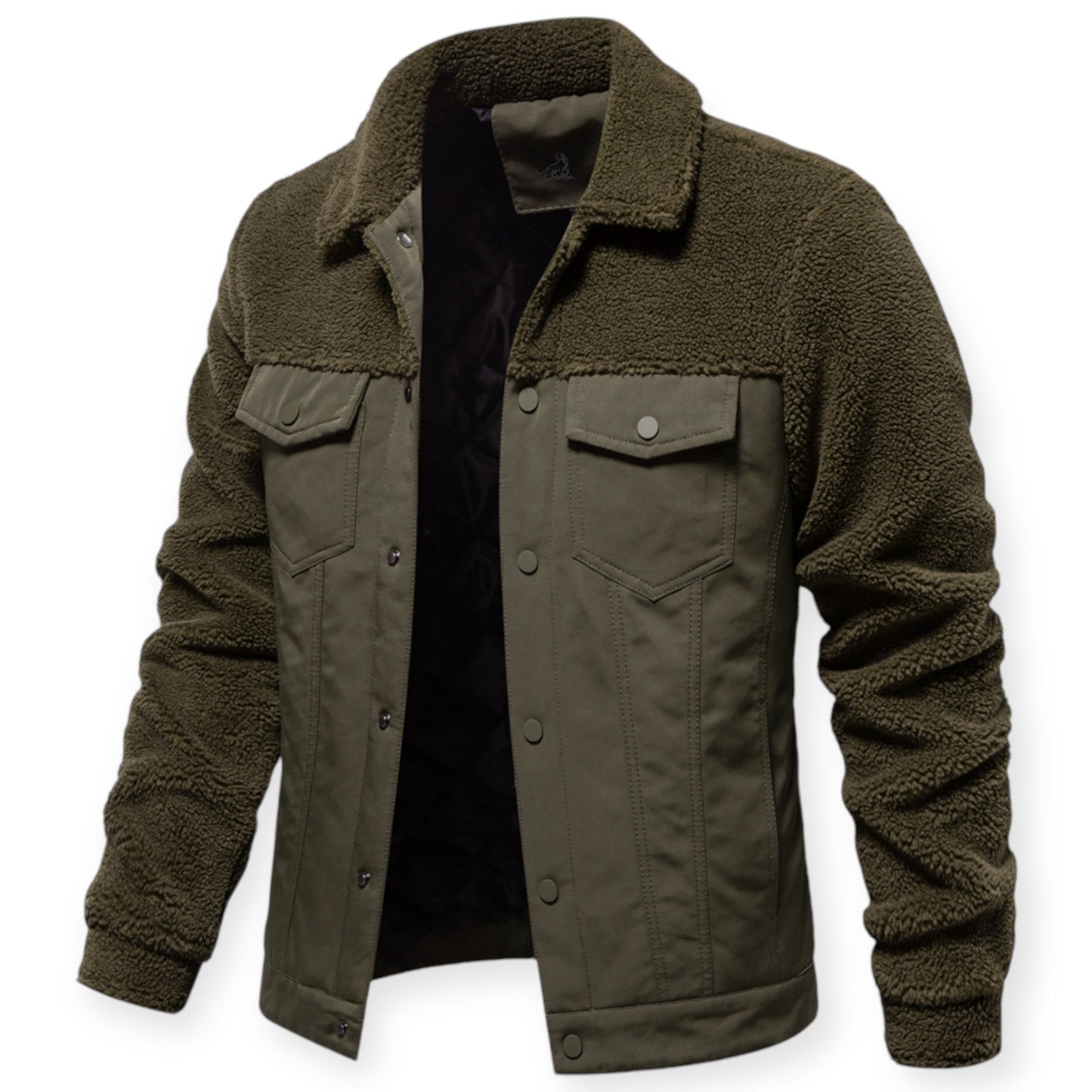 Veste Isolée avec Doublure Et Fermeture À Pression pour Hommes | Idéale pour Les Journées Froides