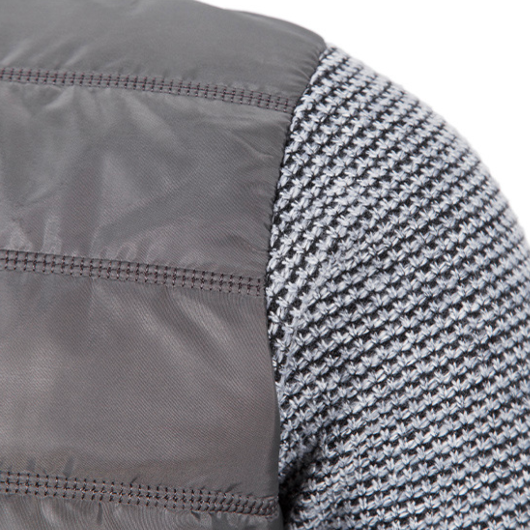 Veste Hybride avec Col Haut et Fermeture Zippée pour Homme | Idéale pour Mi-Saison
