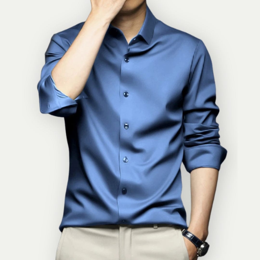 Chemise Slim Fit À Manches Longues avec Coupe Ajustée pour Homme | Idéale pour Le Bureau