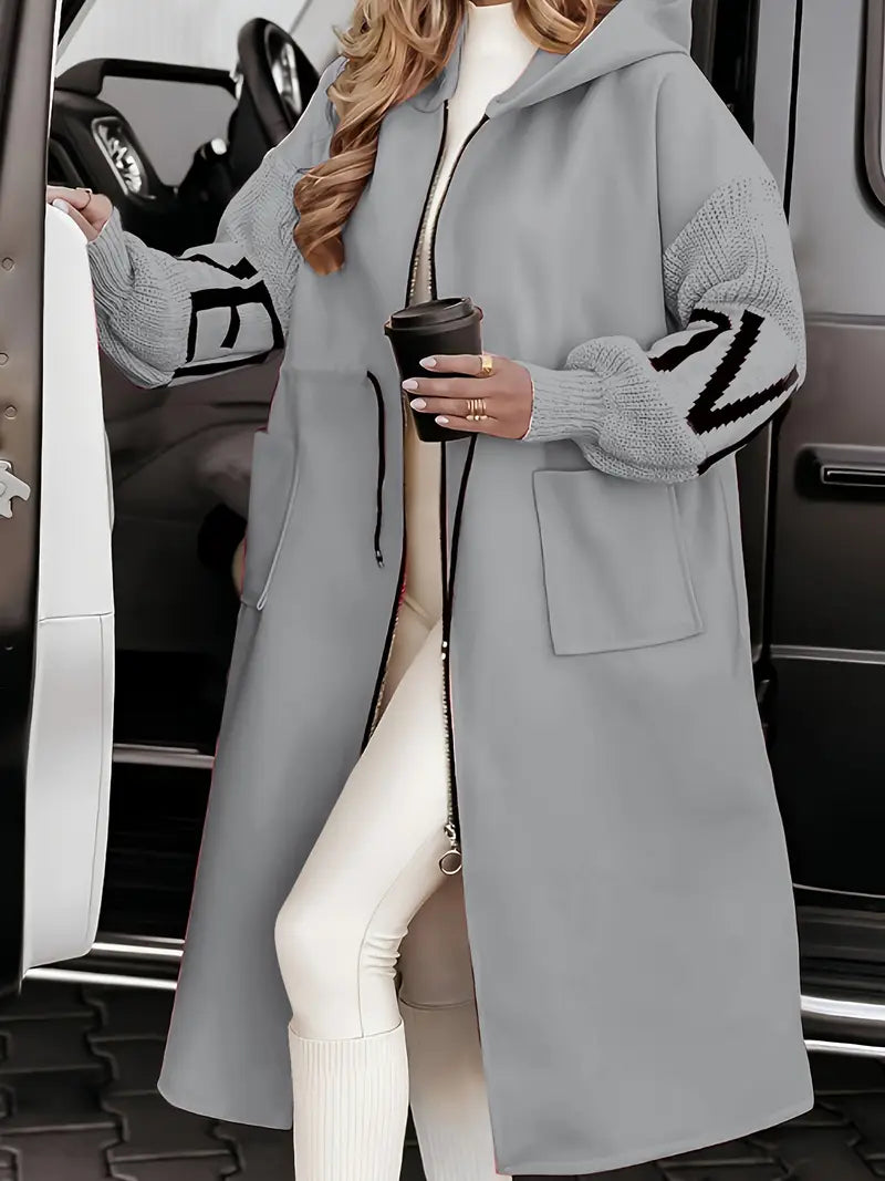 Manteau-Cardigan Long à Capuche pour Femmes | Idéal pour les Sorties Quotidiennes et les Soirées Décontractées