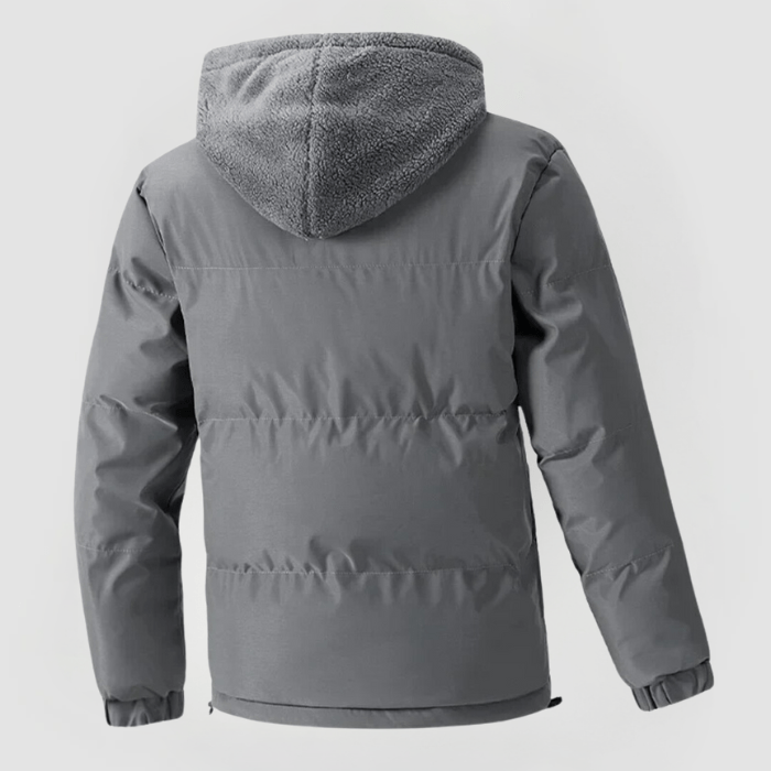 Veste à Capuche avec Fermeture Éclair et Poches pour Homme | Idéale pour l’Hiver