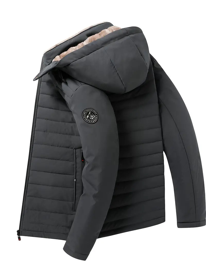 Veste d’Hiver Matelassée avec Capuche Ajustable pour Hommes | Idéale pour la Saison Froide