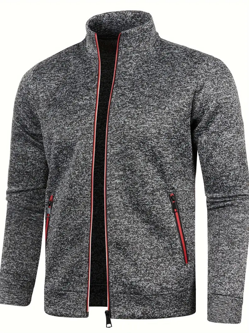 Veste Zippée Avec Col Montant Et Poches Latérales Pour Homme | Idéal Pour Sport Et Usage Quotidien