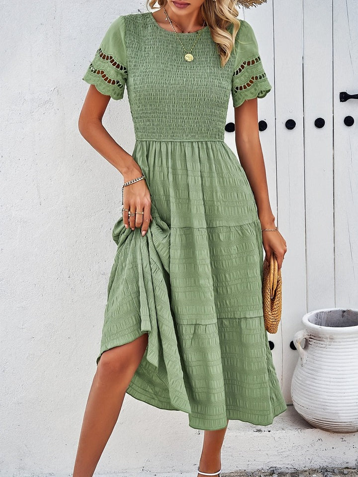 Robe Longue avec Détail en Dentelle pour Femme | Idéale pour les Soirées ou Occasions Spéciales