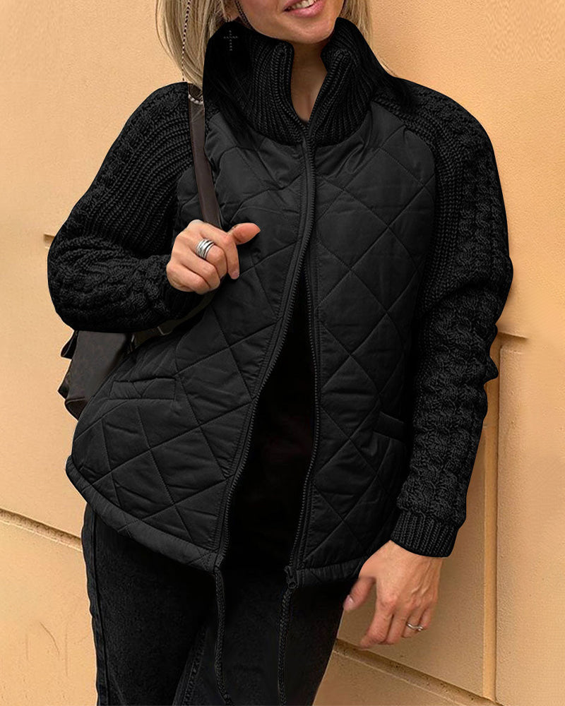 Veste Zippée à Col Haut pour Femme | Idéale pour la Saison d’Hiver