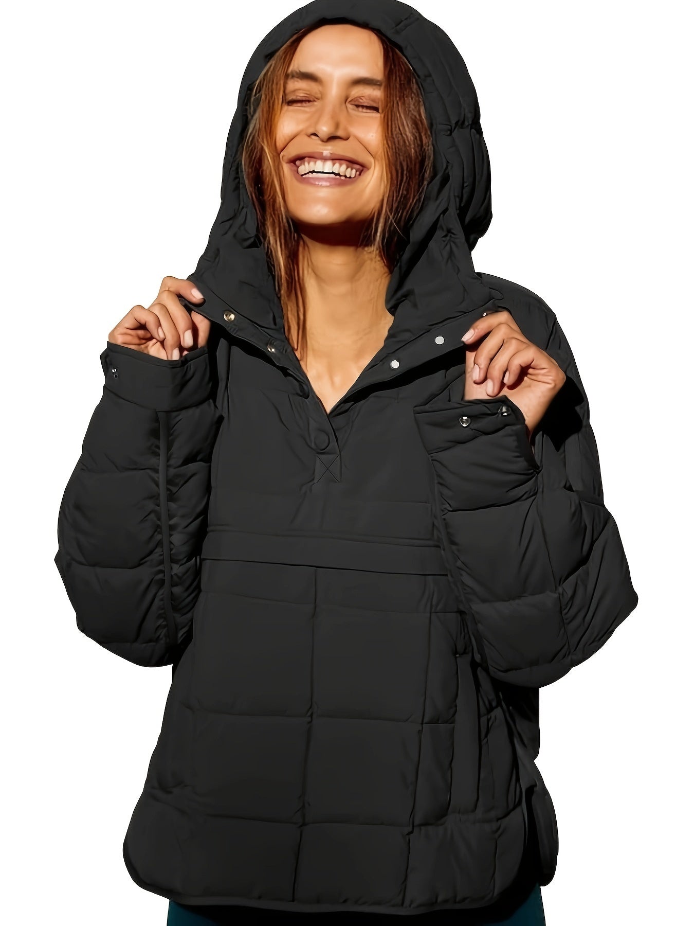 Veste à Capuche Matelassée avec Fermeture Zippée pour Femme | Idéale pour la Saison Froide
