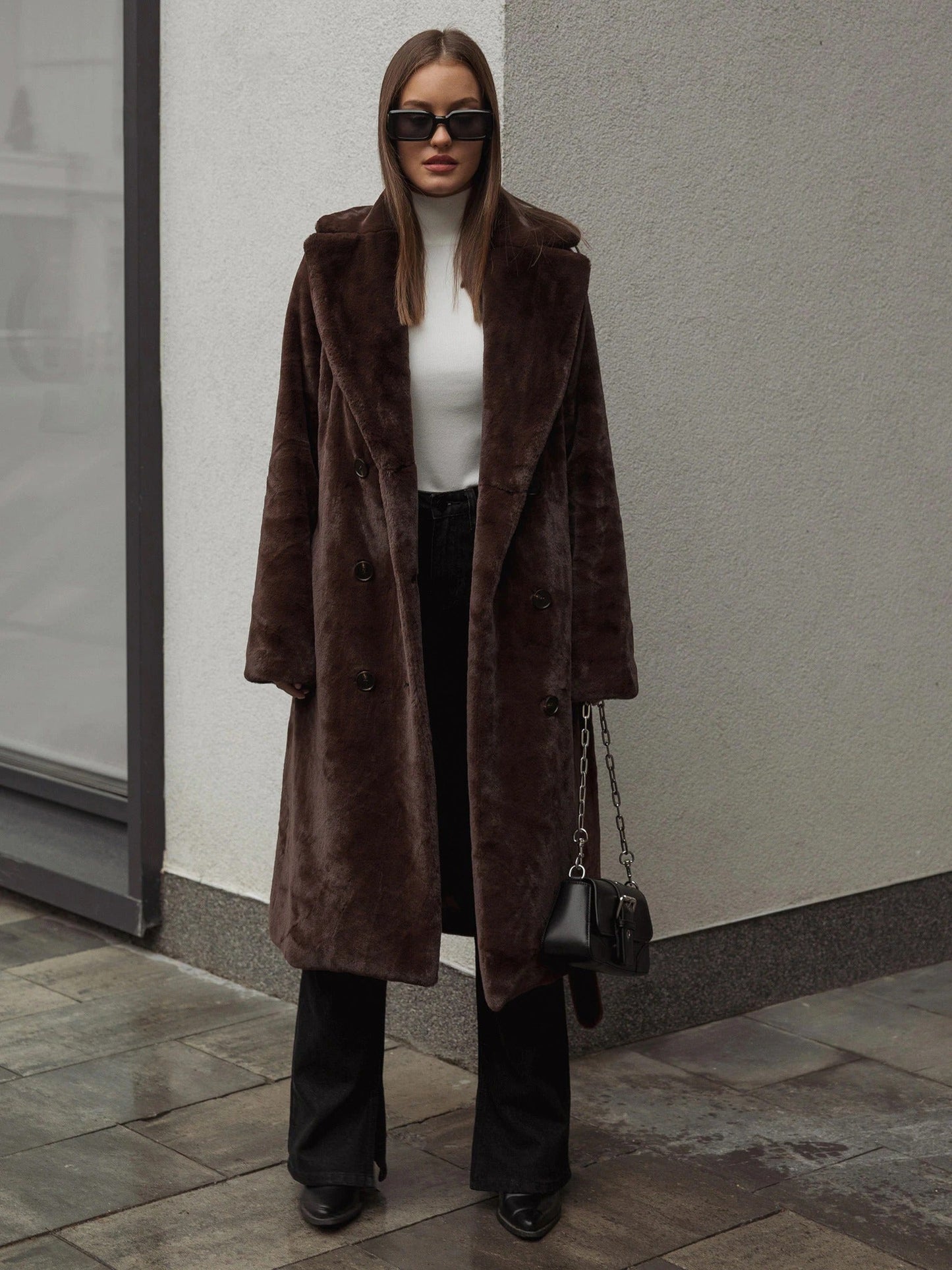 Manteau Long avec Ceinture pour Femmes | Idéal pour La Saison Hivernale
