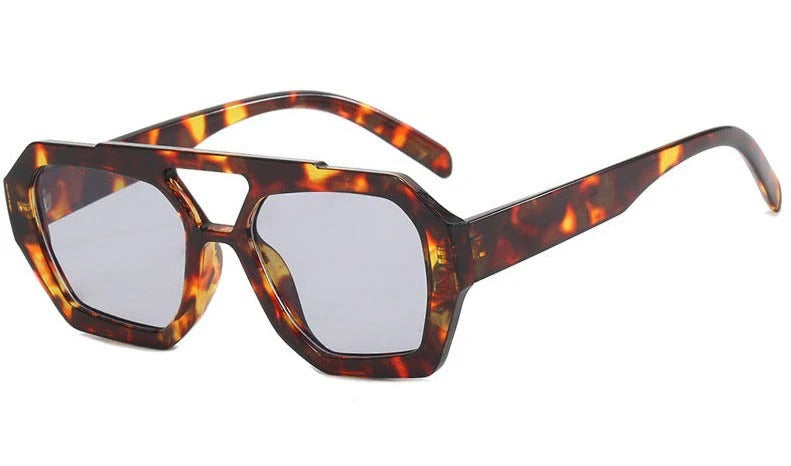 Lunettes de Soleil à Monture Carrée Oversize avec Protection UV pour Femme | Idéales pour l’Été et les Vacances
