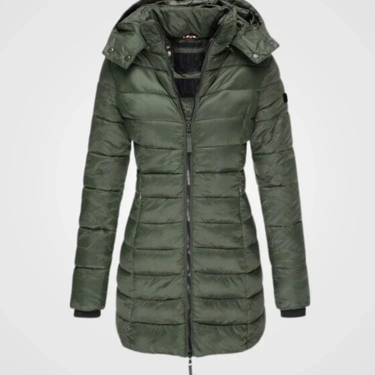 Manteau Long Matelassée à Capuche pour Femme | Idéale pour l’Hiver