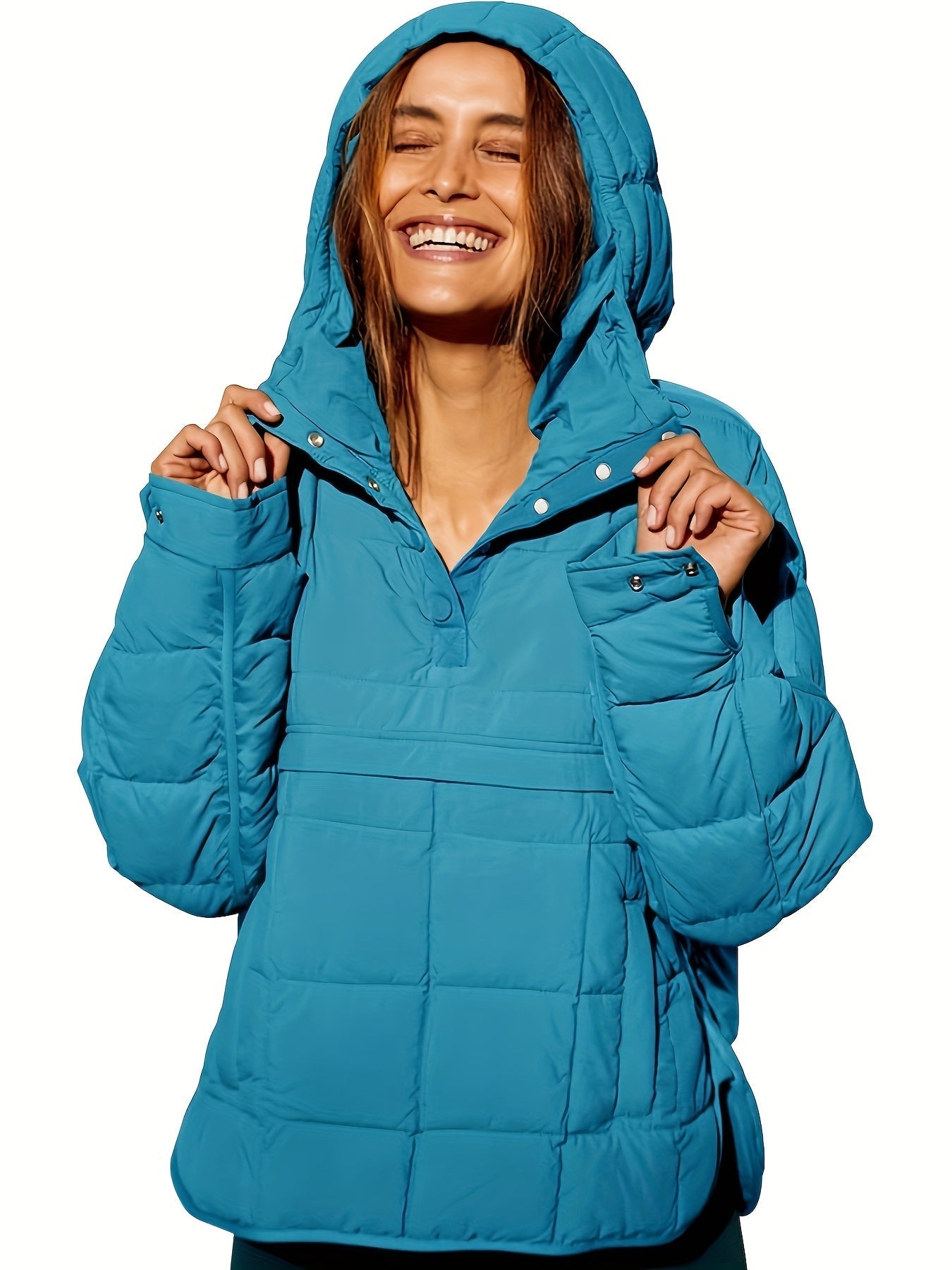 Veste à Capuche Matelassée avec Fermeture Zippée pour Femme | Idéale pour la Saison Froide