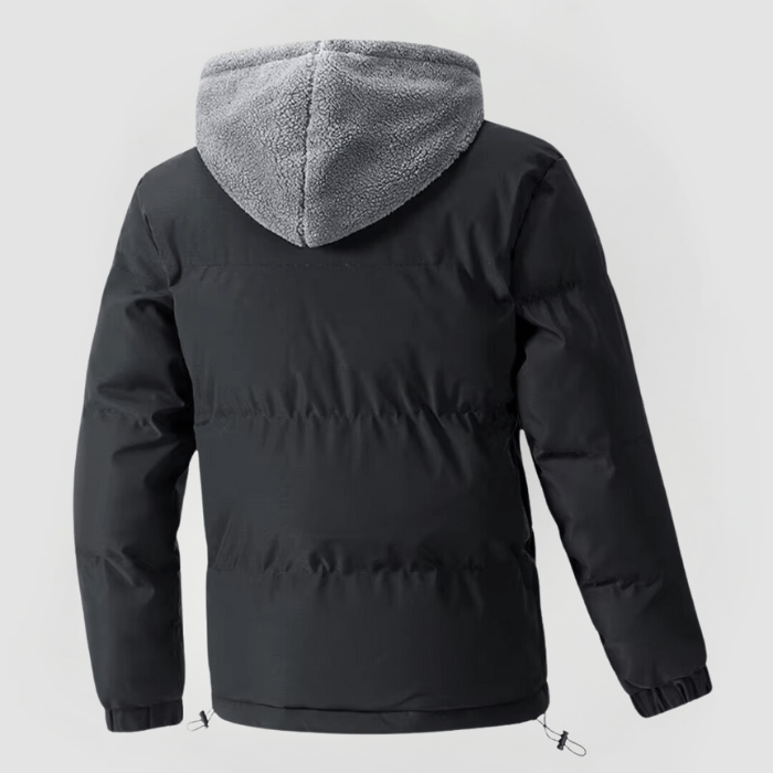Veste à Capuche avec Fermeture Éclair et Poches pour Homme | Idéale pour l’Hiver