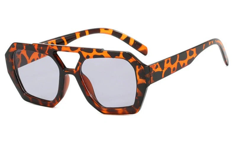 Lunettes de Soleil à Monture Carrée Oversize avec Protection UV pour Femme | Idéales pour l’Été et les Vacances