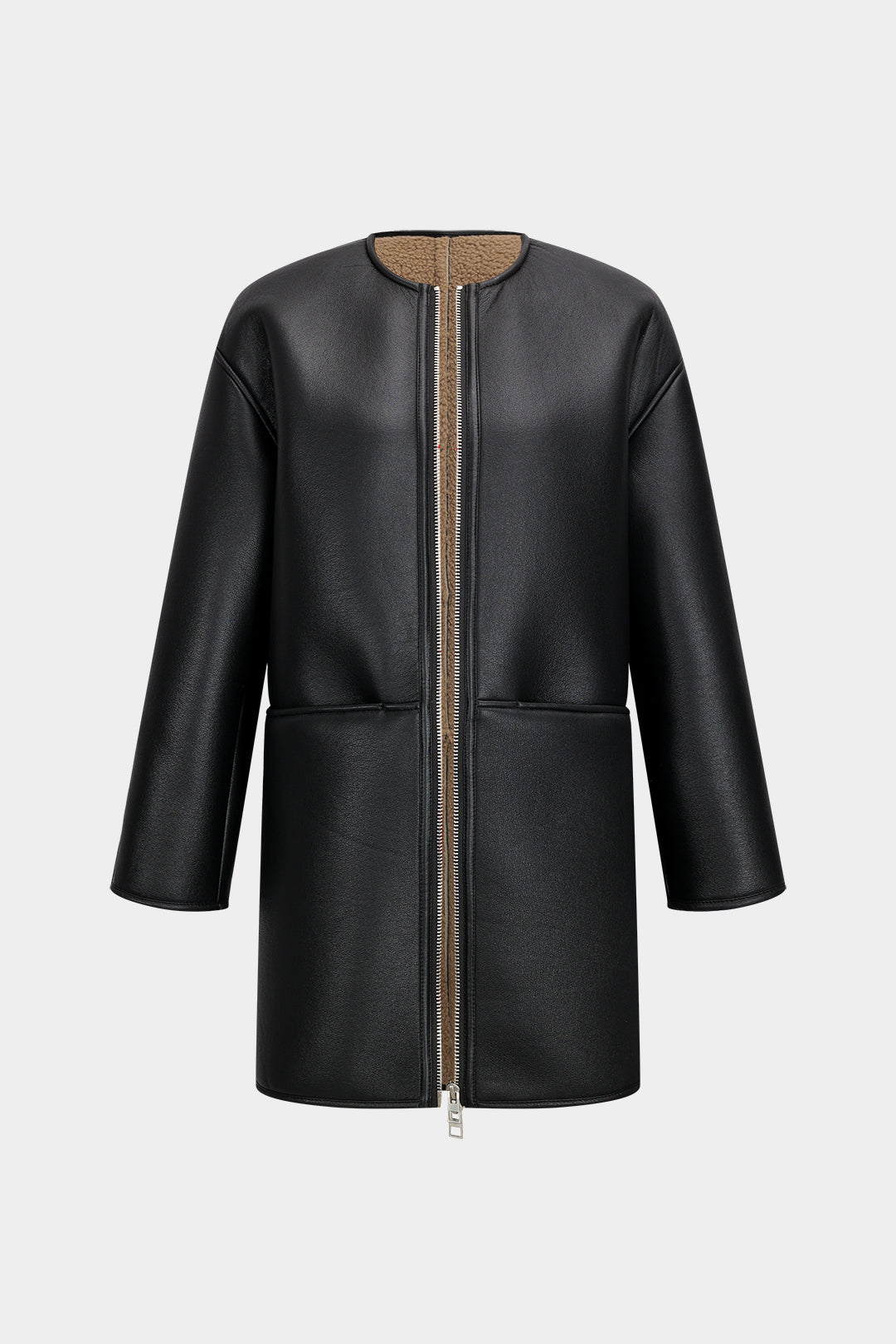 Manteau Long à Fermeture Zippée avec Poches pour Femme | Idéal pour la Saison Froide