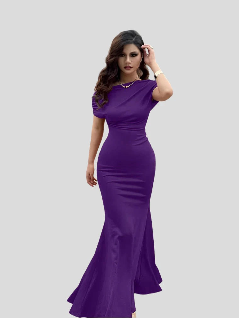 Robe Longue Épaules Dénudées avec Volants pour Femme | Idéale pour Mariages ou Événements d’Été