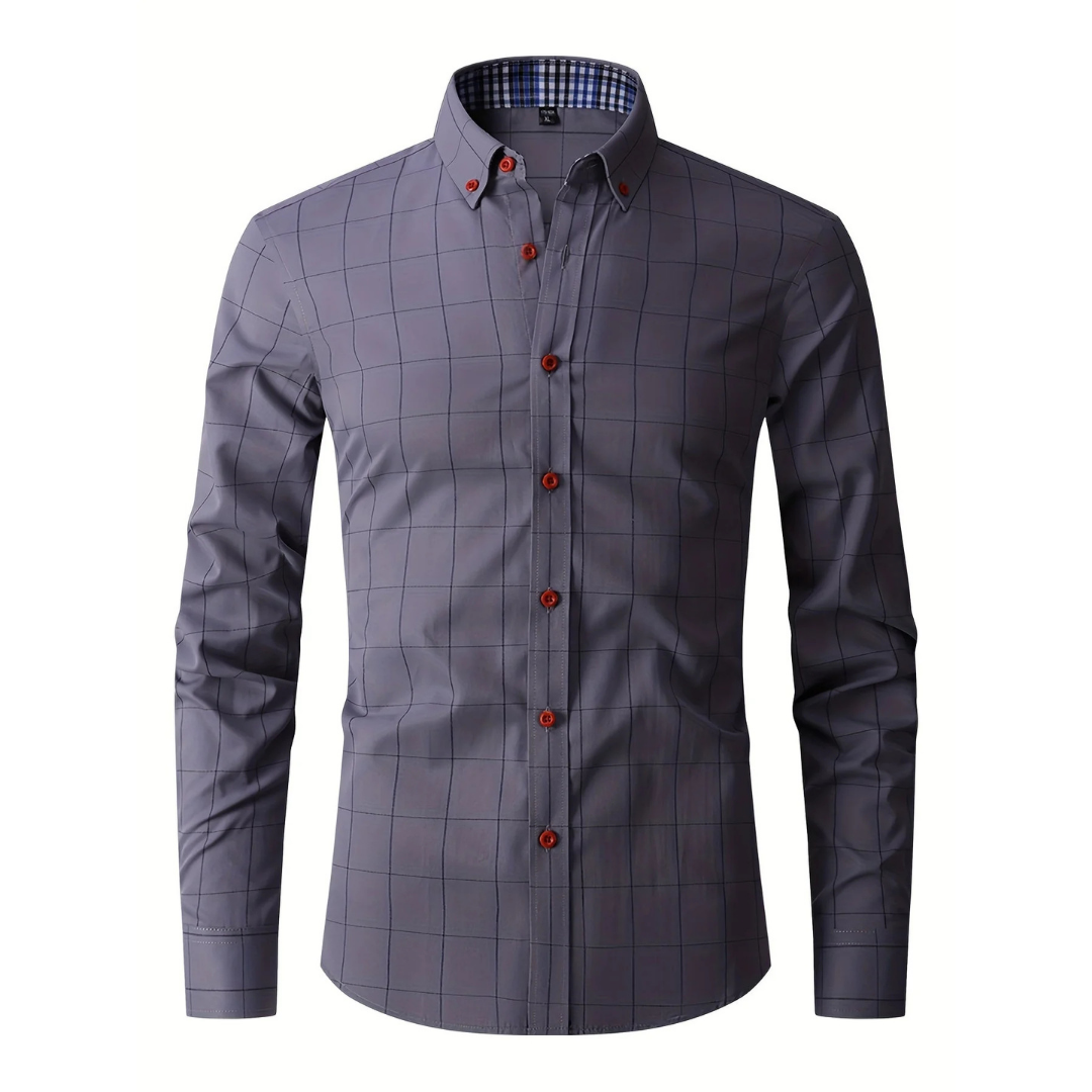 Chemise À Carreaux pour Homme avec Fermeture Boutonnée | Idéale pour La Saison Froide