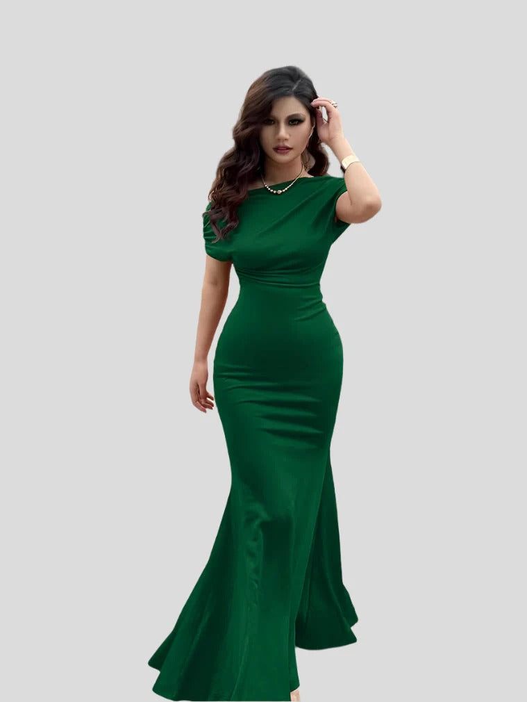 Robe Longue Épaules Dénudées avec Volants pour Femme | Idéale pour Mariages ou Événements d’Été