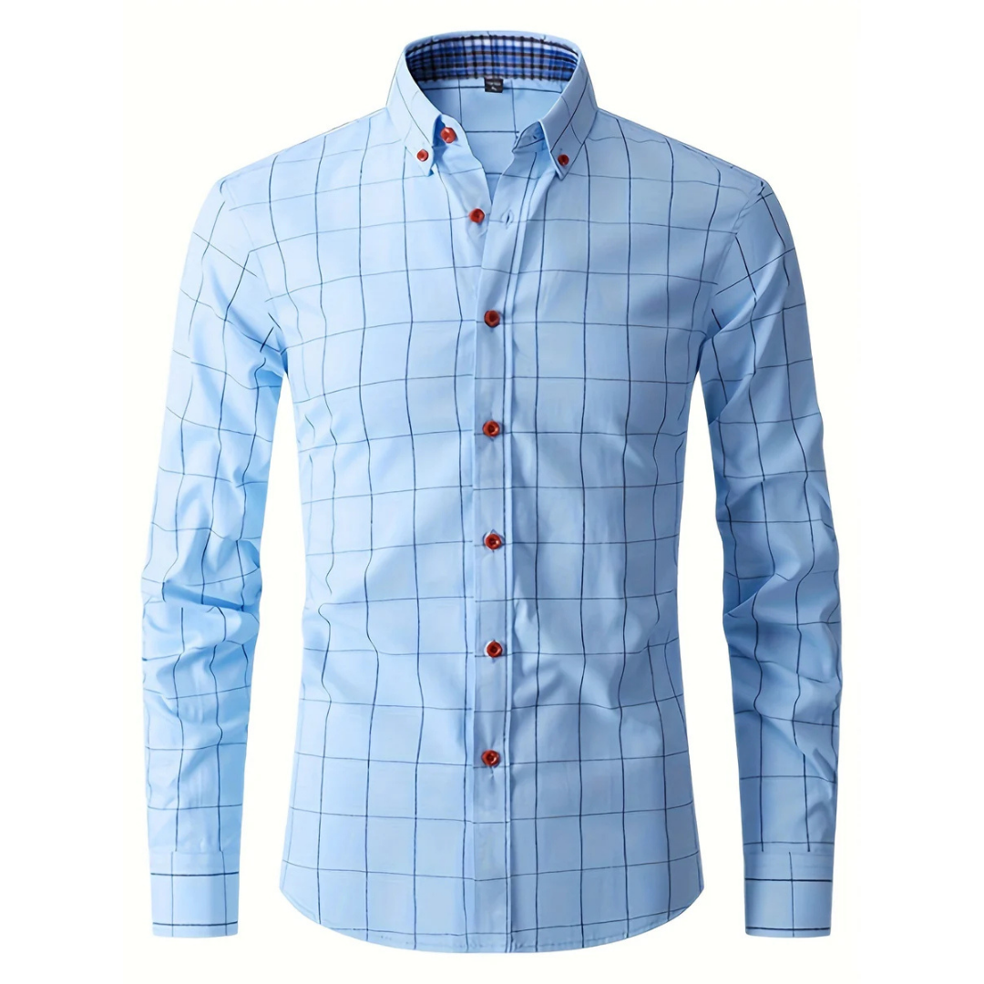 Chemise À Carreaux pour Homme avec Fermeture Boutonnée | Idéale pour La Saison Froide