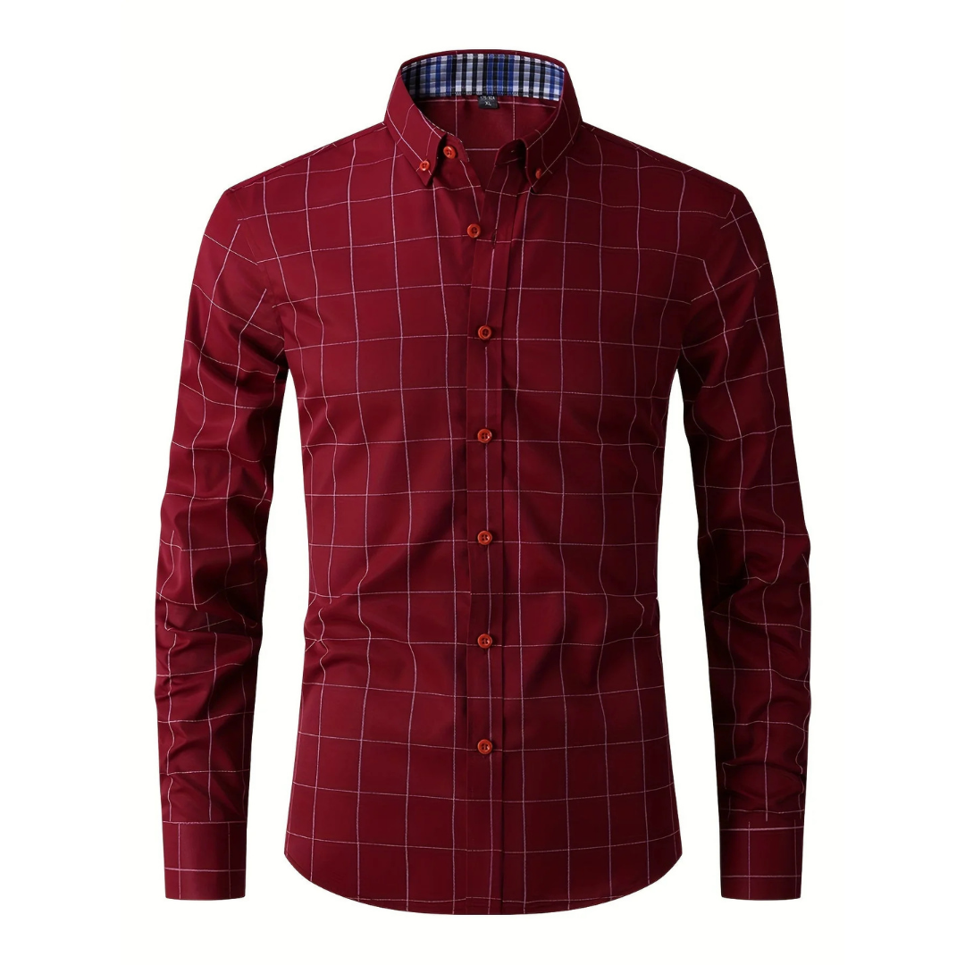 Chemise À Carreaux pour Homme avec Fermeture Boutonnée | Idéale pour La Saison Froide