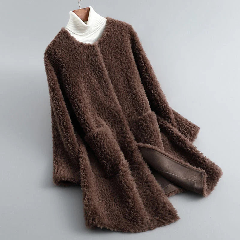 Manteau Long avec Col Large pour Femme | Idéal pour La Saison Froide