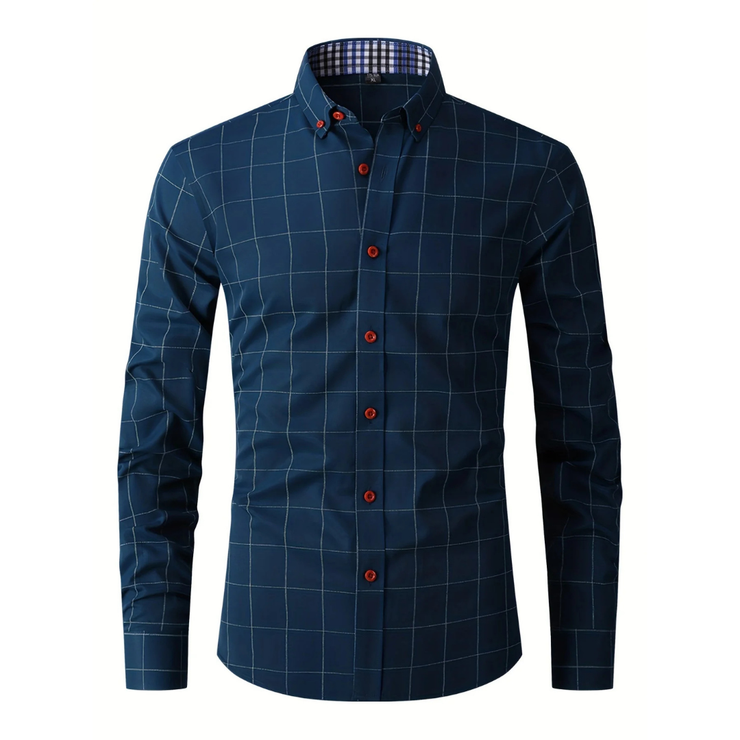 Chemise À Carreaux pour Homme avec Fermeture Boutonnée | Idéale pour La Saison Froide