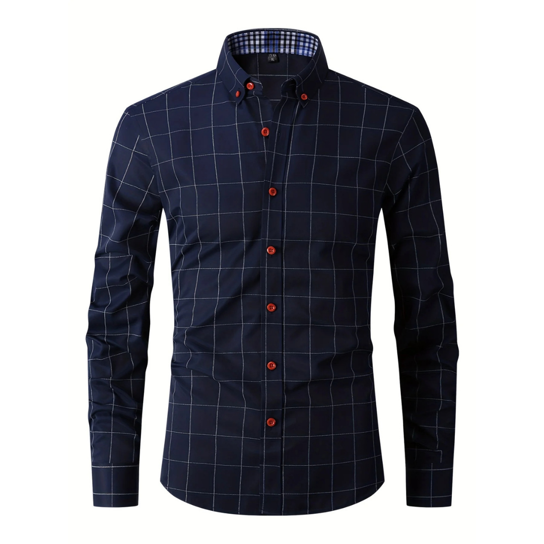 Chemise À Carreaux pour Homme avec Fermeture Boutonnée | Idéale pour La Saison Froide