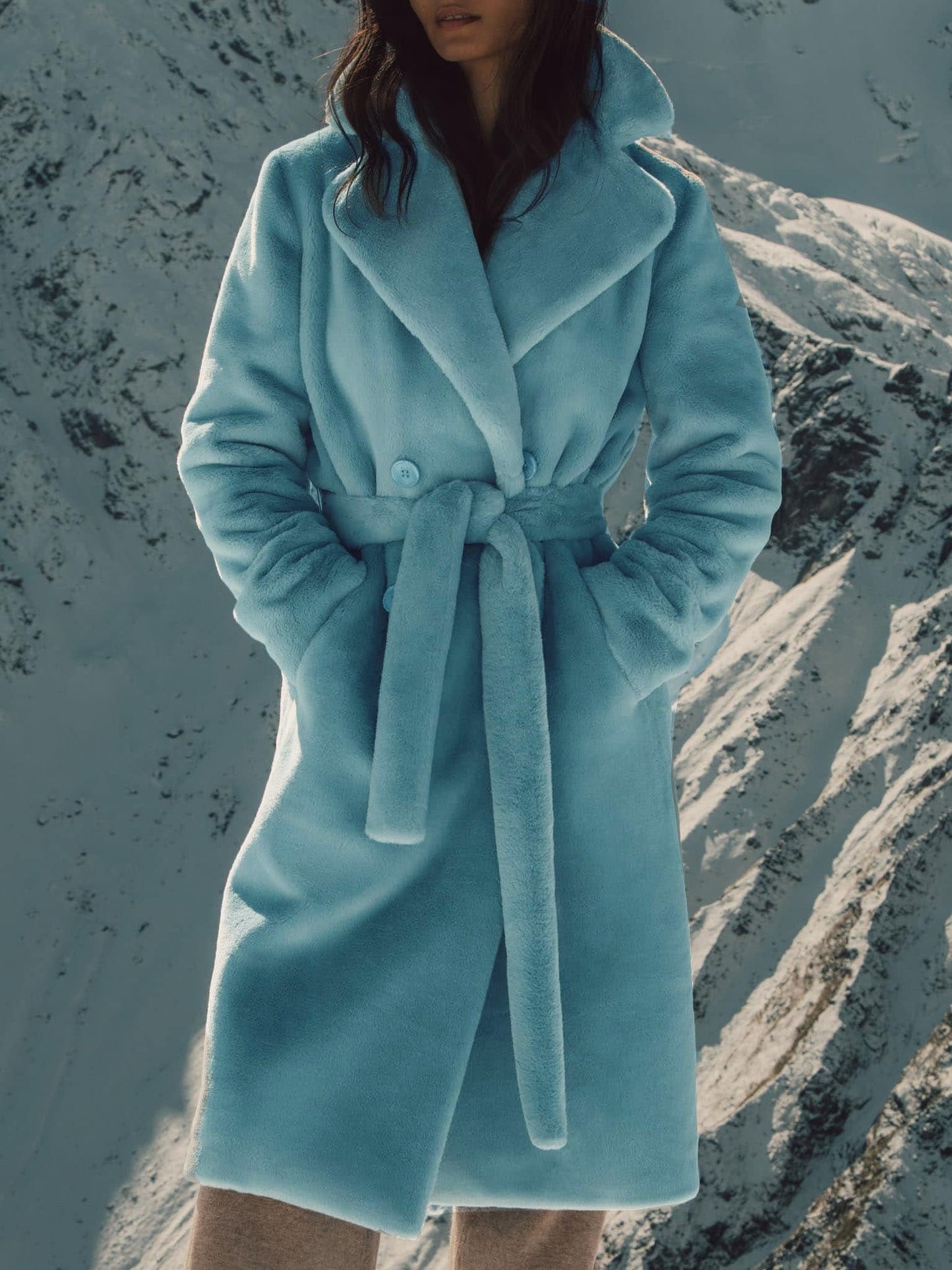 Manteau Long avec Ceinture pour Femmes | Idéal pour La Saison Hivernale