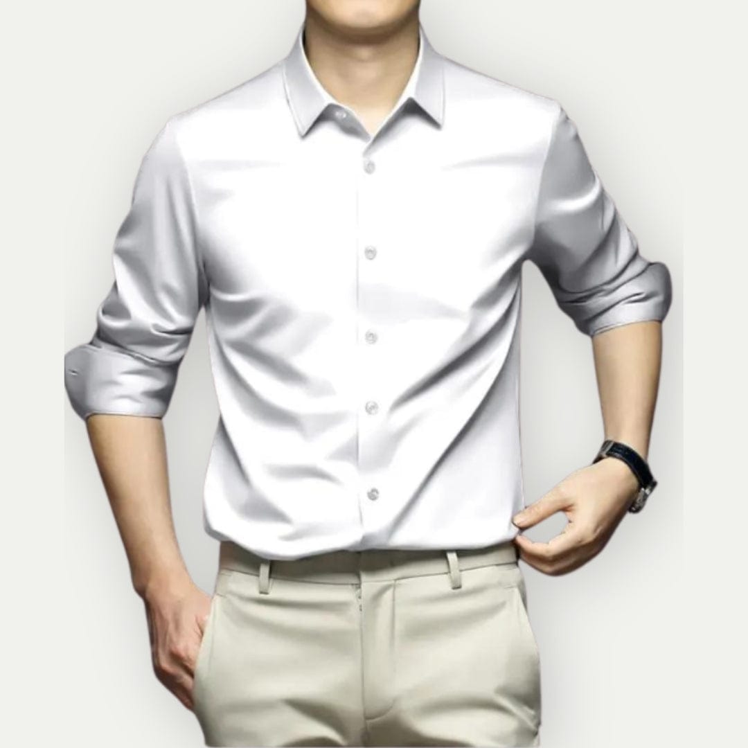 Chemise Slim Fit À Manches Longues avec Coupe Ajustée pour Homme | Idéale pour Le Bureau