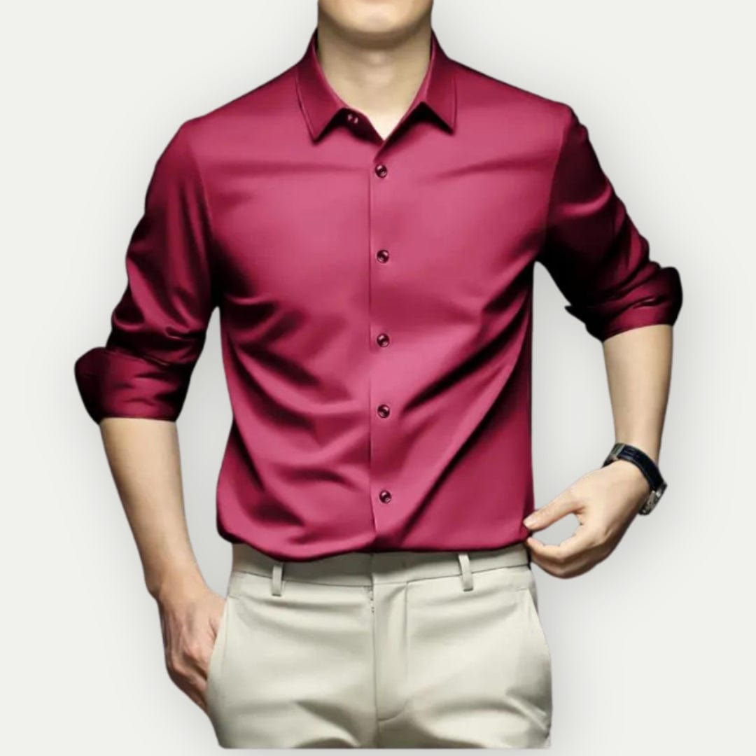 Chemise Slim Fit À Manches Longues avec Coupe Ajustée pour Homme | Idéale pour Le Bureau