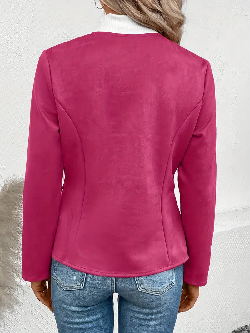 Veste Avec Fermeture Zippée Et Coupe Structurée Pour Femmes | Idéal Pour Les Saisons De Transition