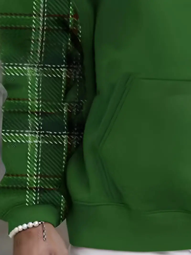 Sweat À Capuche À Motif Carreaux Avec Manches Longues Pour Homme | Idéal Pour Un Usage Quotidien