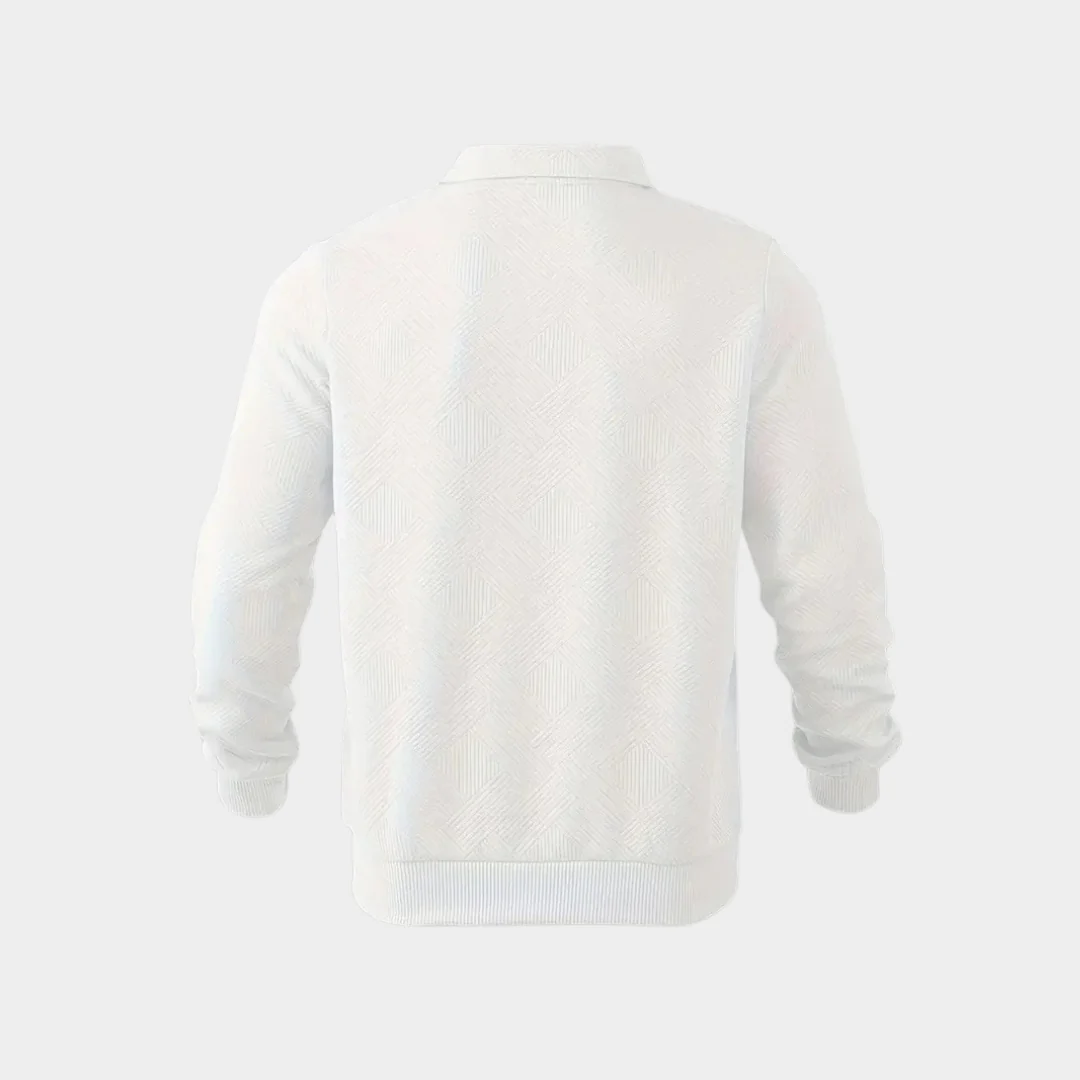 Sweat à Motifs Géométriques avec Fermeture Zippée pour Homme | Idéal pour Automne et Hiver