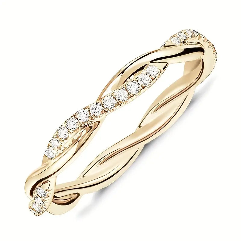 Bague Torsadée avec Détails En Relief | Idéale pour Les Occasions Spéciales
