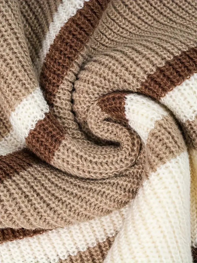 Pull À Col Rond avec Détails Vintage pour Homme | Idéal pour L’Automne Et L’Hiver