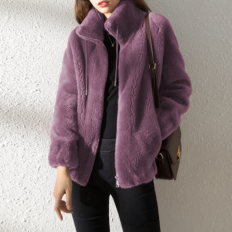 Veste Courte avec Col Montant Et Fermeture Zippée pour Femme | Idéale pour L’Hiver