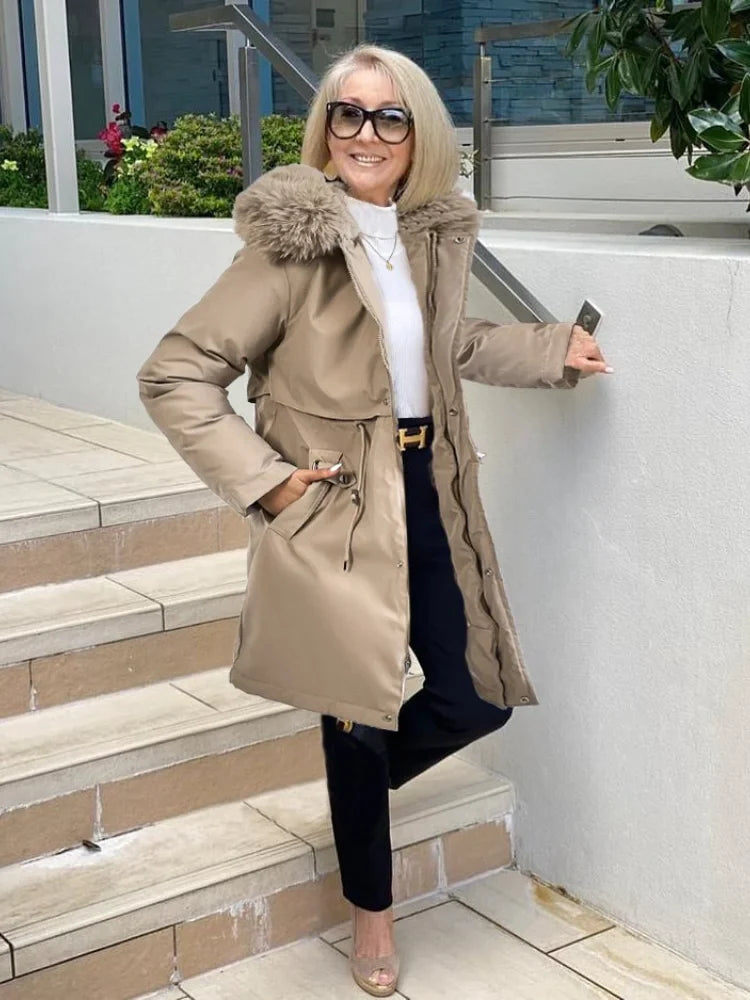 Manteau Long avec Ceinture pour Femmes | Idéal pour La Saison Hivernale
