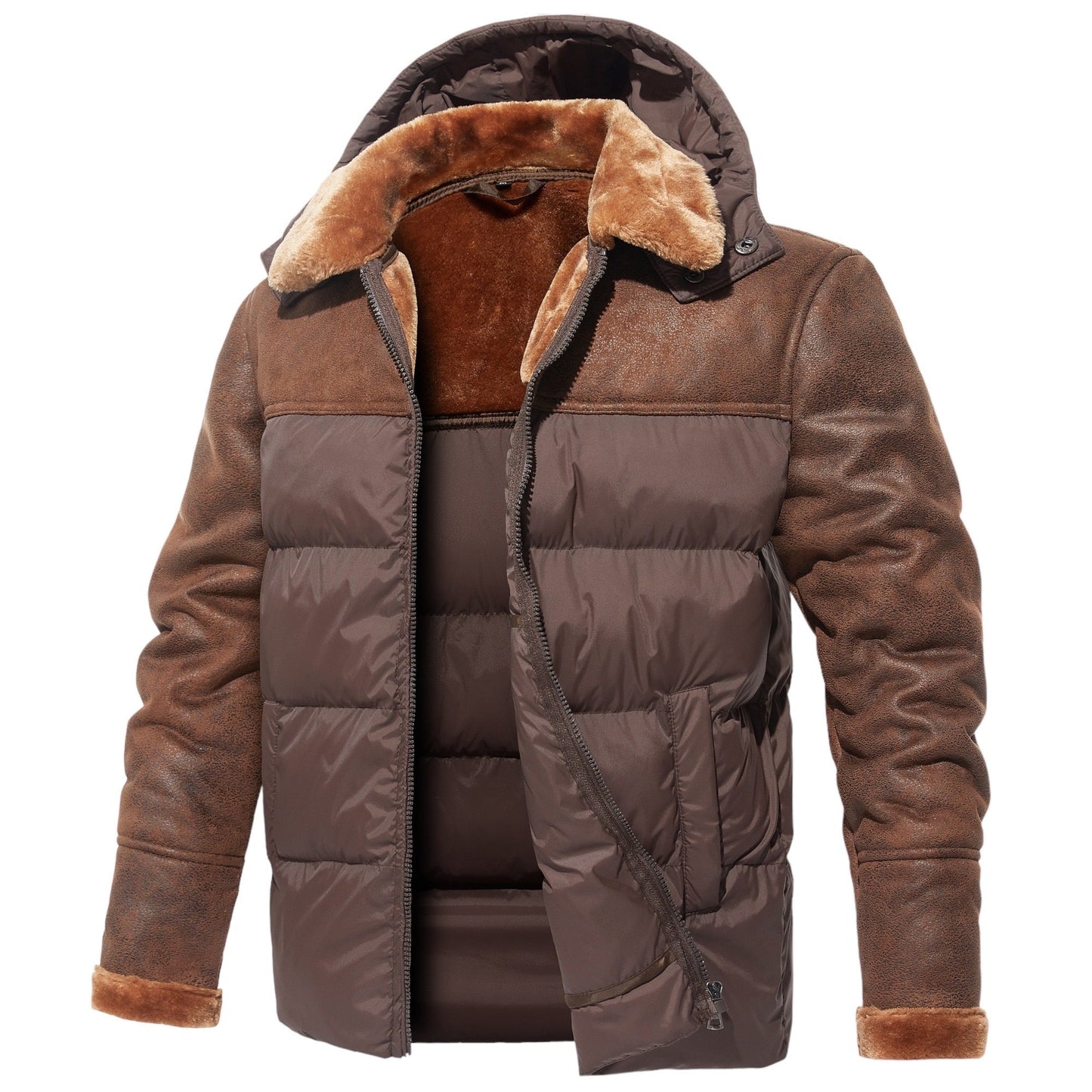 Doudoune D'Hiver avec Capuche Amovible pour Hommes | Idéale pour Les Journées Froides