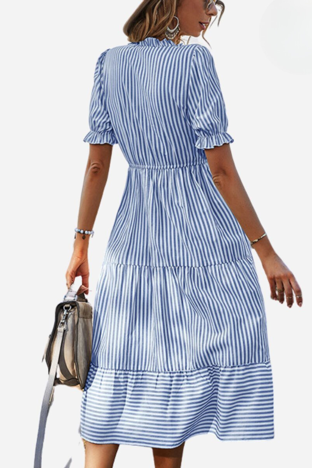 Robe Mi-Longue avec Détail à Nouer pour Femmes | Idéale pour l’Été Ask ChatGPT