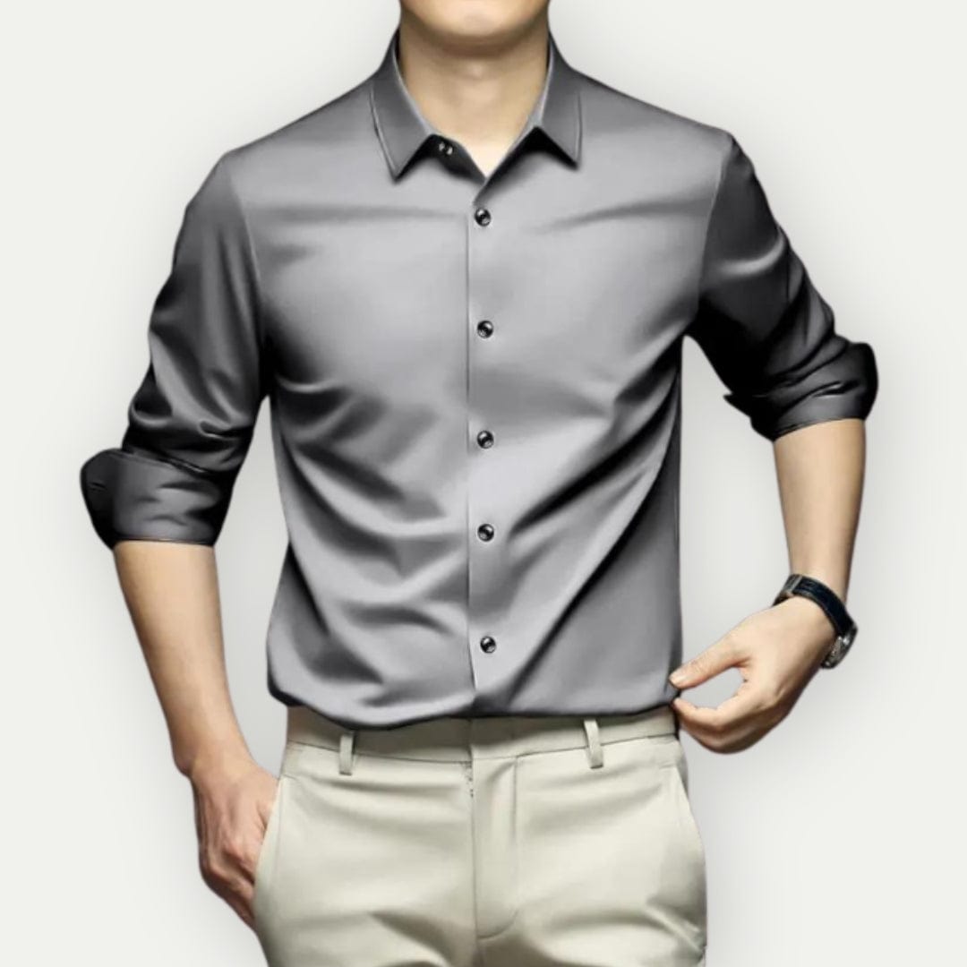 Chemise Slim Fit À Manches Longues avec Coupe Ajustée pour Homme | Idéale pour Le Bureau