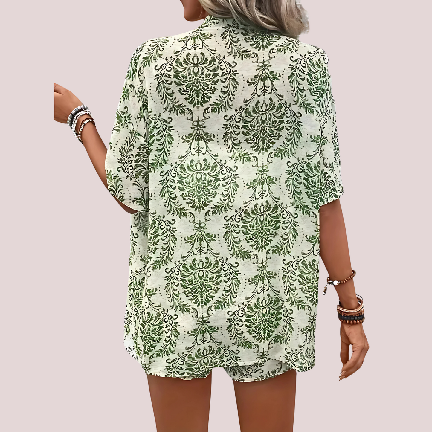 Ensemble Deux Pièces avec Blouse Ample et Short pour Femme | Idéal pour l'Été Décontracté