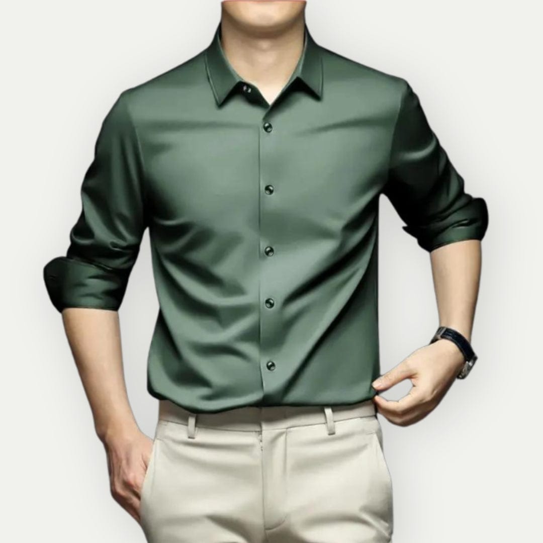 Chemise Slim Fit À Manches Longues avec Coupe Ajustée pour Homme | Idéale pour Le Bureau