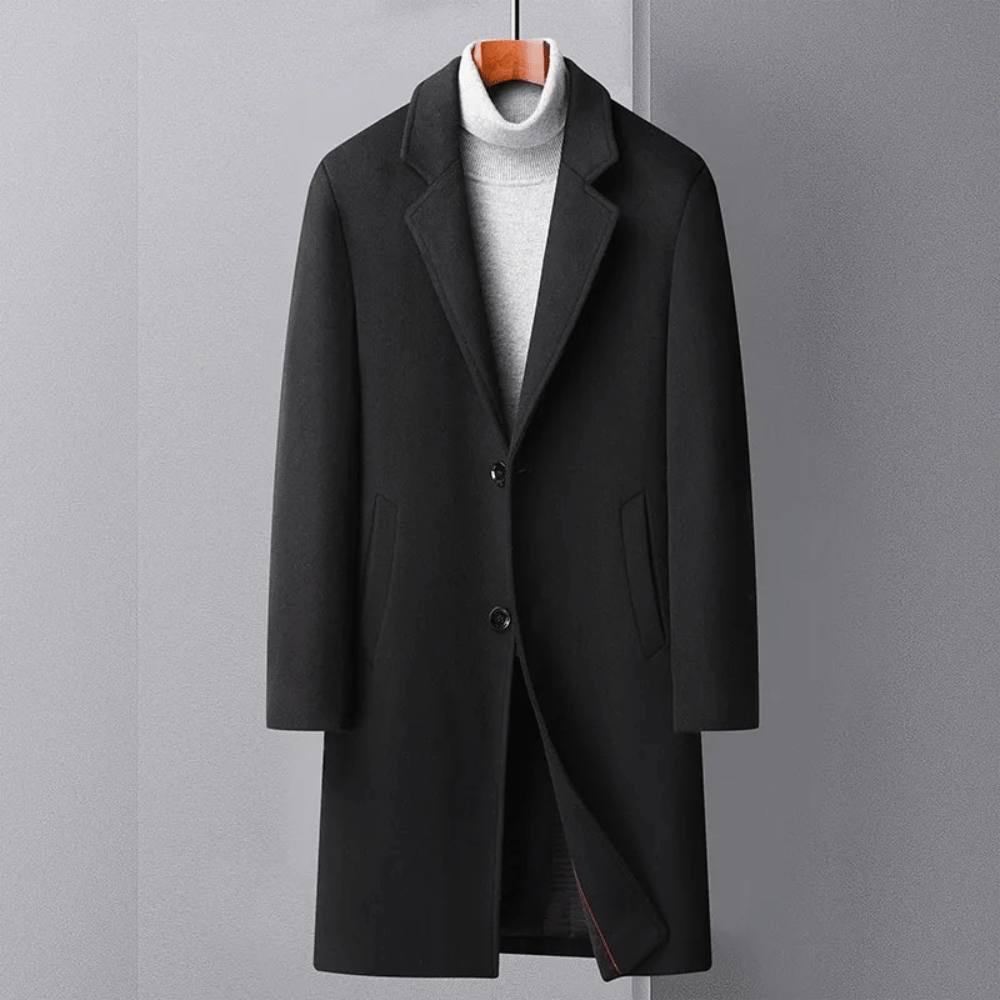 Manteau Long avec Fermeture À Boutons pour Homme | Idéal pour La Saison Froide