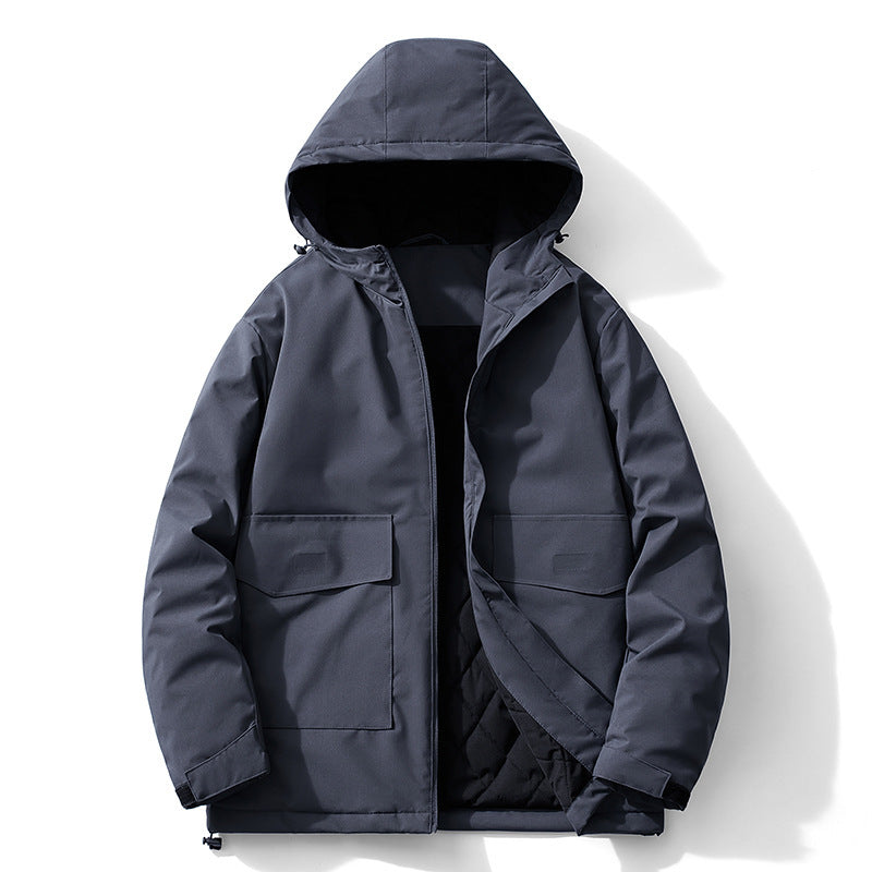 Veste d’Hiver avec Capuche et Doublure Épaisse pour Homme | Idéale pour les Jours Froids
